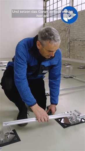 Walkway at the eaves with the MSP-FR east-west PV mounting system from Schweizer #photovoltaics #...