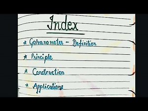 Physics Project File Class 12 || Galvanometer ||