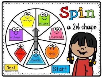 2d shapes spin center power point game