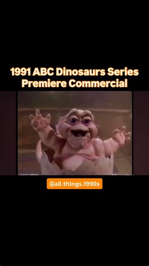 Your Nostalgia Fix for the 90s on Instagram: "1991 ABC Dinosaurs Series Premiere Commercial #90snostalgia #allthings90s #ilovethe90s #1990s #90skid #90sstuff #allthings1990s #90s #90skids #90sthings #90swasthebest #90stv #90stvshows #90stvshow #dinosaurs @abc #90scommercial #90scommercials #dinosaurscommercial #1991"