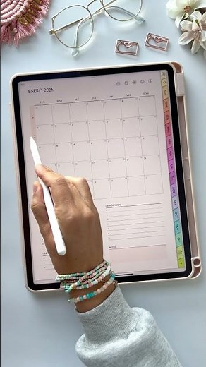 Agenda Digital 2025 para iPad y Tablets Android con links to Google Calendar o Apple Calendar
