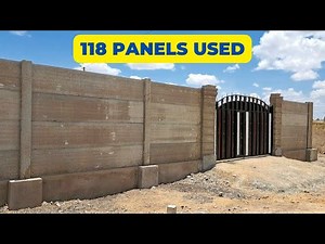 Fencing a 50x100 (1/8 acre) Plot using Precast Concrete H-Columns and Panels