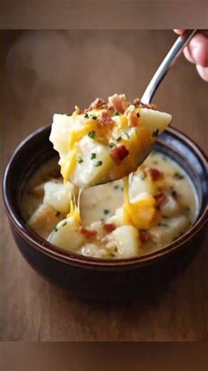 Crock Pot Crack Potato Soup 🥔🧀🥣 | Creamy, Cheesy & Totally Addictive!#CrackPotatoSoup #CrockPotSoup