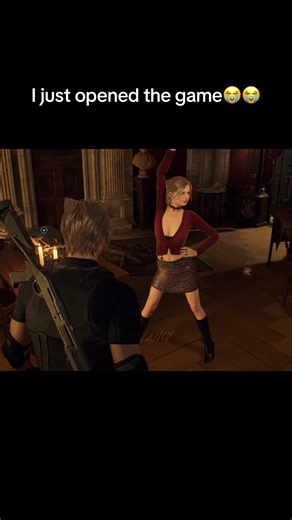 Ashley already clocking in putting the work🙂‍↕️ #residentevil #re4 #leonkennedy #ashleygraham #trending