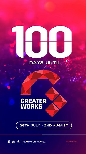 10K views · 259 reactions | The countdown begins!! Greater Works Conference 2024. 29th July - 2nd August#GW2024#WeAreICGC | International Central Gospel Church | Facebook