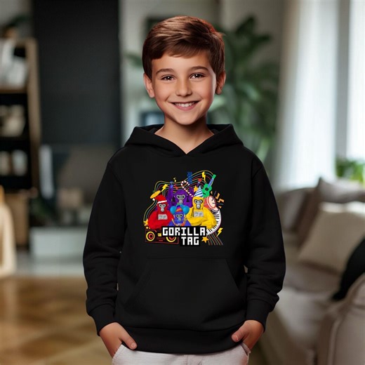 Gorilla Tag Hoodie, Youth Graphic Sweatshirt, Gaming Apparel, Birthday Gift - Etsy