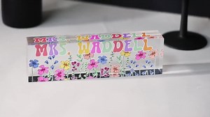 Personalized Business Logo Acrylic Block Plaque, Custom Company Logo Office Desk Decor, Trade Show Unique Desk Decor, Logo Desk Display - Etsy