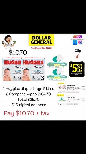 340K views · 504 reactions | Moms & Dads, don’t miss this! Diapers for less = more money in your pocket. #dollargeneraldeals #Diapers #couponing #FYI | Ivanna Savings | Facebook