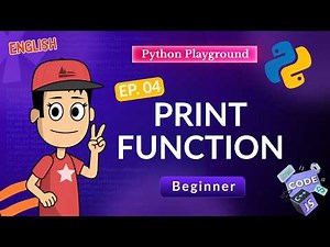 Python print() Function for Beginners | Your First Python Code | Ep. 04 #pythonforbeginners #python