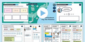 Year 6 Diving into Mastery: Step 6A  Add and Subtract Any Two Fractions Teaching Pack
