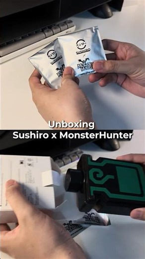 Sushiro × Monster Hunter merch unboxing. Let’s hunt! #psp #sushiro #monsterhunter #cozygaming