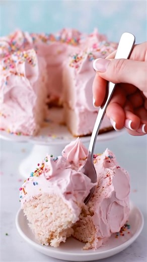 Sugar-Free Beautiful Pink Angel Food Cake This cake is light, fluffy, and cloud-soft with a pretty pink color and a clean vanilla flavor. Serve it with berries and whipped topping for an easy celebration dessert. ​ Ingredients Cake (Sugar-Free) 14 large egg whites, room temperature 1 cup cake flour, sifted 1 3/4 cups sugar-free granulated sweetener (use a 1:1 monk fruit blend or allulose) 1 1/2 teaspoons cream of tartar 1/2 teaspoon salt 3 teaspoons vanilla extract 1 tablespoon warm water Pink g