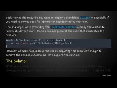 How to Render a divIcon Instead of Cluster Marker in Leaflet