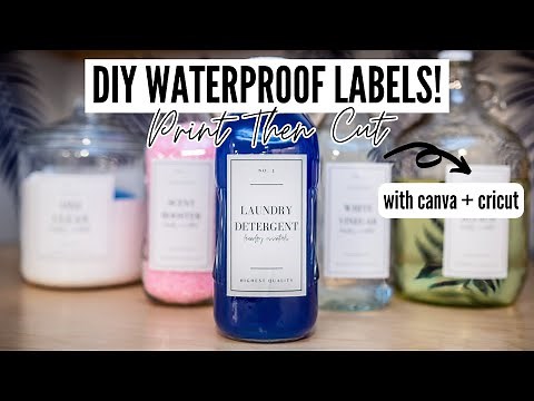 HOW TO MAKE STICKER LABELS I WATERPROOF STICKERS DIY I CRICUT PRINT THEN CUT
