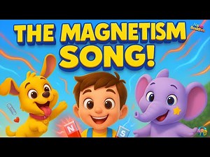 The Magnetism Song for Kids | 3D Science Songs with Milo, Luna & Ellie | Pull Together, Push Away!