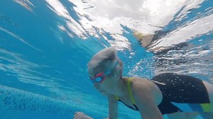 Senior Woman Swimming Diving Underwater Into Stock Footage Video (100% Royalty-free) 1107179779 | Shutterstock