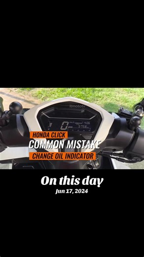 #onthisday Change oil Indicator Honda Click Settings How to use #hondaclick #howto #changeoil #motorcycle