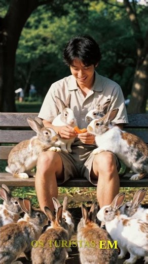 A ilha no Japão dominada por coelhos !