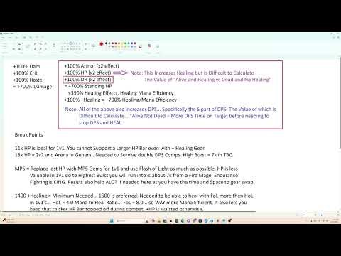 TBC Paladin PvP Deep Dive Part 1, Gear, Professions, Talents, Core Concepts, Break Points
