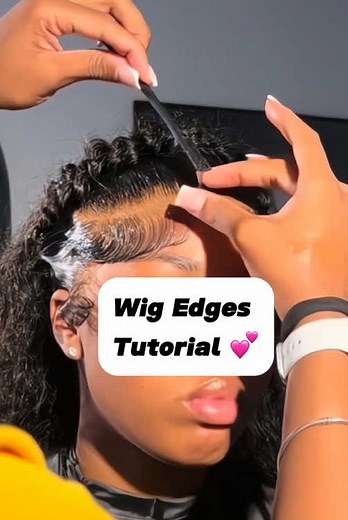 #wigedges #edgetutorial #gluelesswiginstall #wigtutorials #lacewigs #wigstylist #hdlacewig #humanhairwigs #babyhairstyle