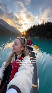 Spirit Island mini vlog // Jasper National Park 🛶🇨🇦 #adventuretravel #camping #explorecanada