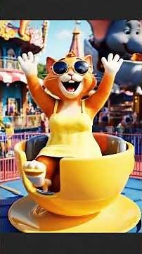 Cute Cat Family Visits Disneyland 🐾✨ | Adorable Family Day Adventure!