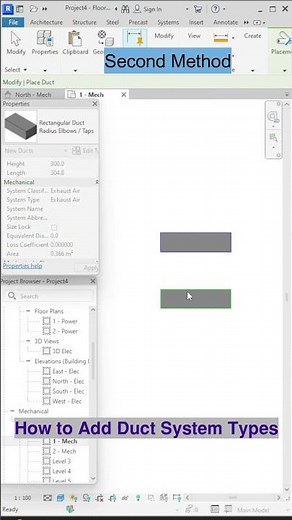Revit MEP Duct Types | #revitmep #revit #hvac #mep #ducting