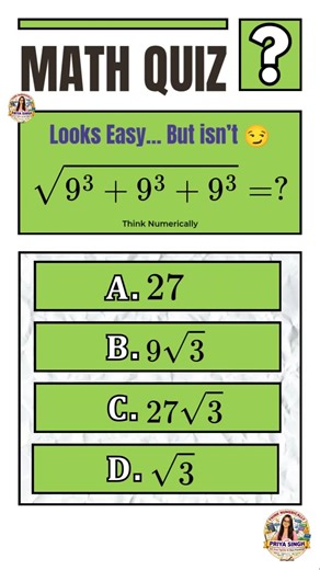 Daily Math Challenge 🔥 | Quick Brain Test #math #brainteaser #mathchallenge #thinknumerically