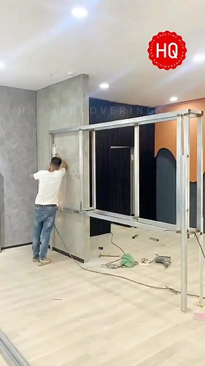 115K views · 891 reactions | Suspended wood veneer TV background wall. #tvwall #wallpanel #buildingmaterials #harmercoverings #harmercoverings #harmercoveringsquality #harmercoveringshighquality #highquality #residentialspaces #commercialspaces #outdoorspaces | Harmercoverings | Facebook