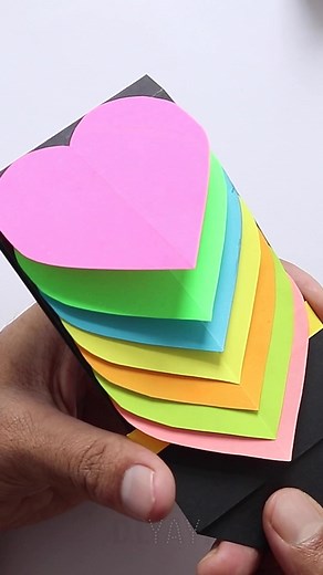 701K views · 11K reactions | DIY Rainbow Heart Waterfall Card heart ❤️  #diy #diyvideo #diytutorial #diyprojects #diycrafts #artandcraft #papercrafts #waterfallcard #greetings #giftideas #valentines #valentinesgift #valentines2023 #heartcard #gifting #gifts #crafting #craftideas #crafts #handmade | D.I.Yay | Facebook