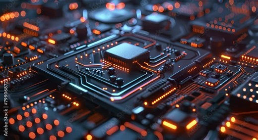 Futuristic server/Abstract background circuit board futuristic server. Can be used as digital dynamic wallpaper, technology background. 3d rendering.