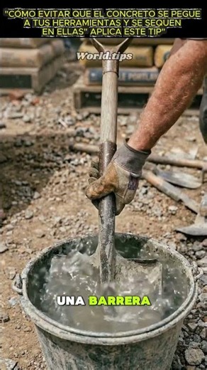 TIP to Keep Concrete From Sticking to Your Shovel While Mixing".. :o