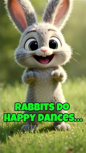 Rabbits Do Happy Dances Called “Binkies”… It’s the Cutest Thing! 🐰💃 #rabbit #animalfacts