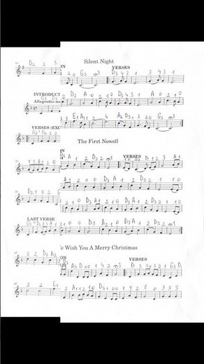 Violin Christmas Carols 🎻 Easy Sheet Music for Beginners | 6 Holiday Songs🎄💫