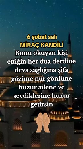 Animated Prayer for Mirac Kandili Celebration