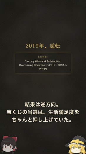 「宝くじでも幸せになれない」は22人の研究でした|快楽適応【ゆっくり解説】