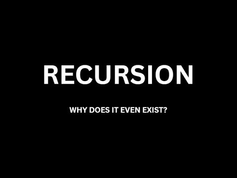 Did the teacher teach me Recursion like this?