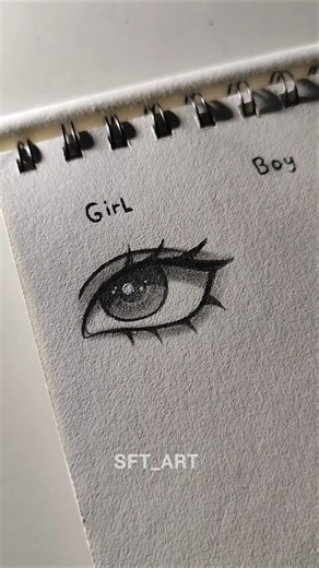 Drawing girl & boy eyes ✨ #art #tutorial #drawing #eyes #sketch #shorts