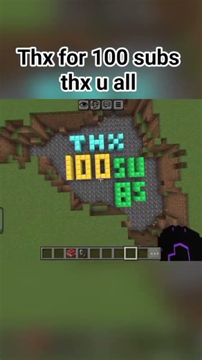 Thx for crossing 100 subs #minecraft #gaming