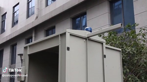 COLO-2152 industrial powder spray booth designed with side doors to achieve multi-purpose powder coating. #powdercoating #powderspraybooth #colo #fyp