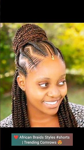❤ African Braids Styles #shorts | Trending Cornrows 😍 #hairstyles #braids #cornrows