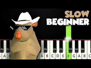Rat Dance Meme | SLOW BEGINNER PIANO TUTORIAL + SHEET MUSIC by Betacustic