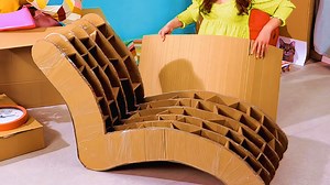 The girl made a chair out of cardboard in 1 hour: | Wood Mood