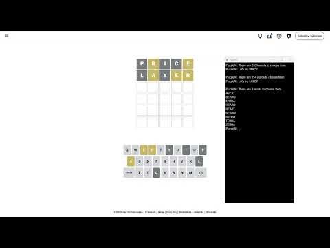 AI Solve New York Times Daily Wordle Puzzle 1,734 (Hard Mode): 3/19/2026