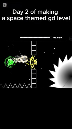 Day two of making a space themed gd level