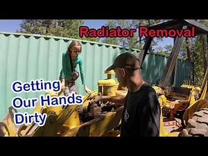 Working on the Case 580ck backhoe and finding a radiator