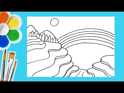 How to draw Terrace Farming easy step by step | Simple Drawing