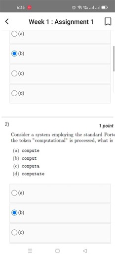 Natural Language Processing WEEK 1 KEY NPTEL 2026