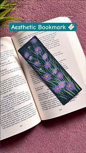 Aesthetic Bookmark Painting ❤️🔖 / Daisy Flower Painting #aesthetic #bookmark #art #youtubeshorts