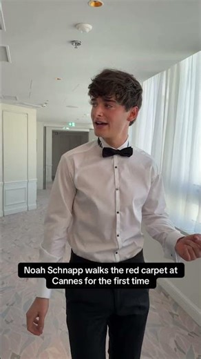 Noah Schnapp walks the red carpet at Cannes for the first time #noahschnapp #strangerthings
